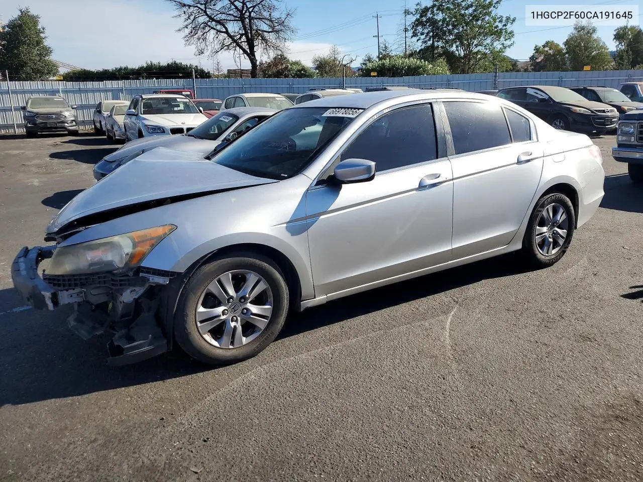 HONDA ACCORD 2012, VIN 1HGCP2F60CA191645