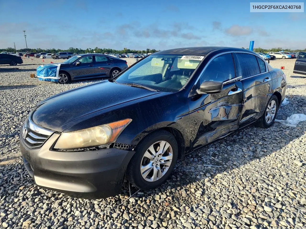 HONDA ACCORD 2012, VIN 1HGCP2F6XCA240768