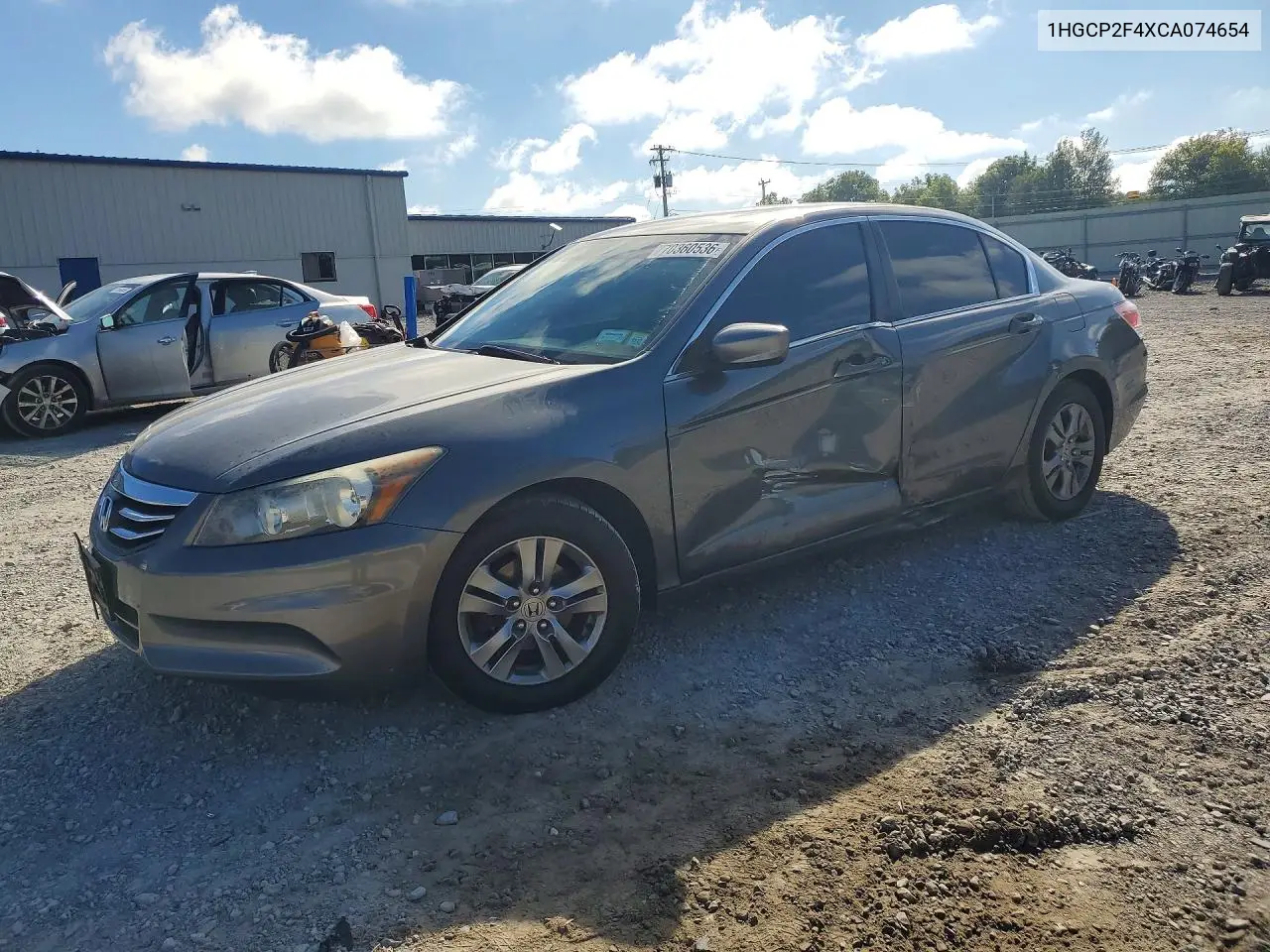 HONDA ACCORD 2012, VIN 1HGCP2F4XCA074654