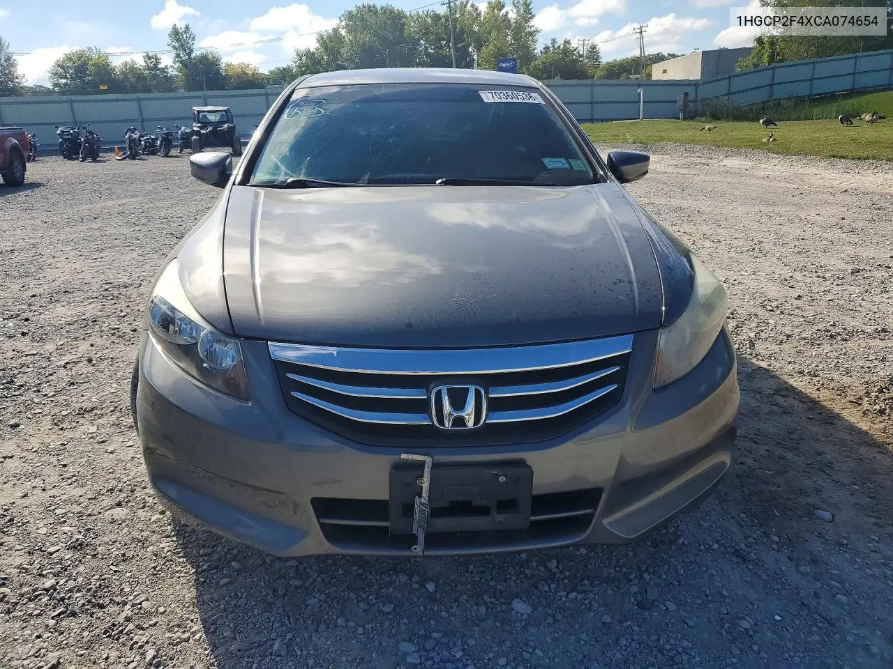 2012 HONDA ACCORD VIN 1HGCP2F4XCA074654 — фото 5