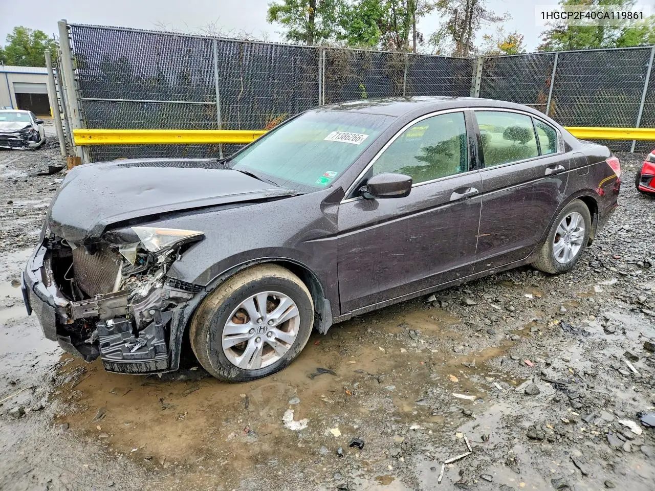 HONDA ACCORD 2012, VIN 1HGCP2F40CA119861