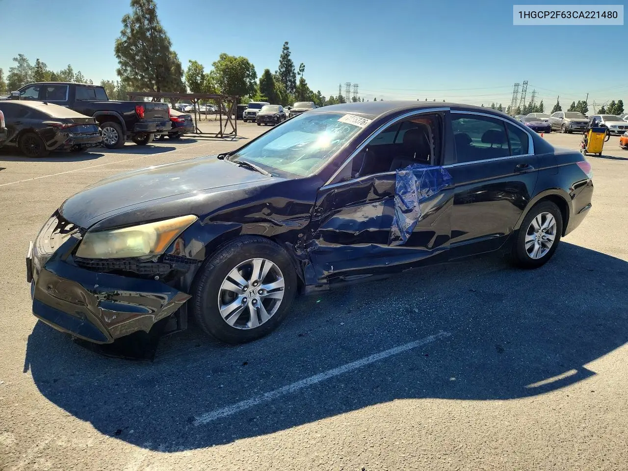 HONDA ACCORD 2012, VIN 1HGCP2F63CA221480