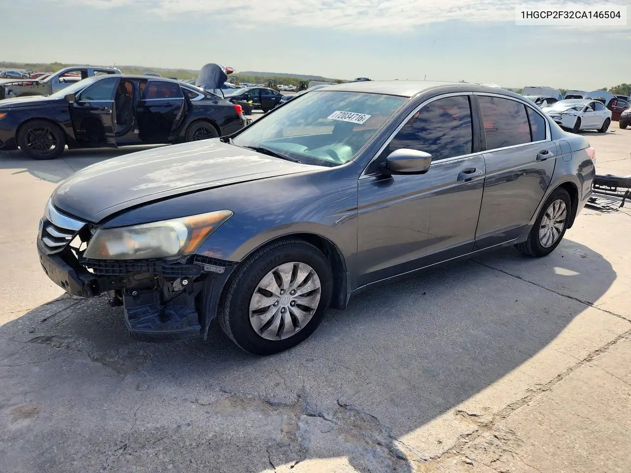 HONDA ACCORD 2012, VIN 1HGCP2F32CA146504