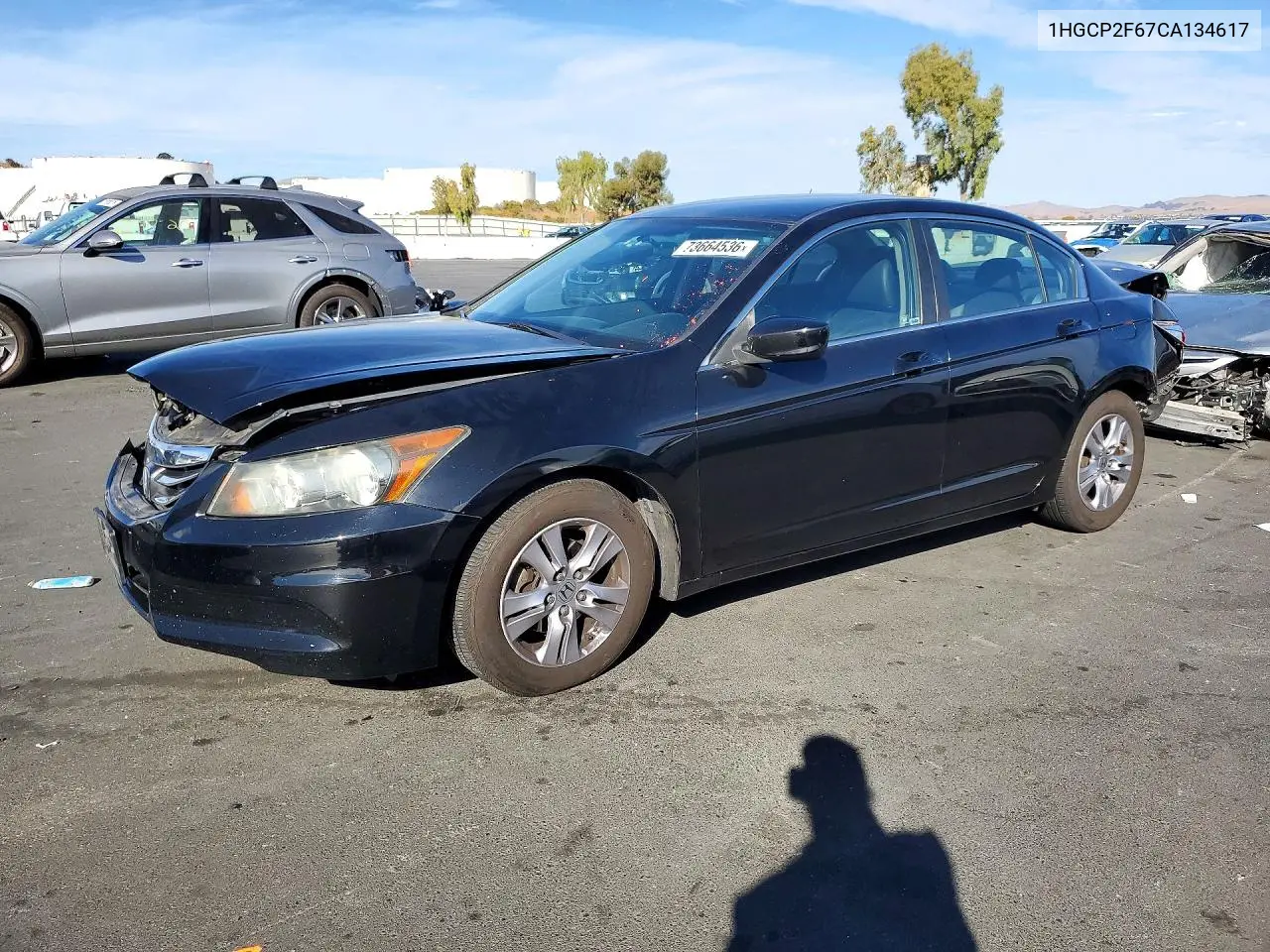HONDA ACCORD 2012, VIN 1HGCP2F67CA134617