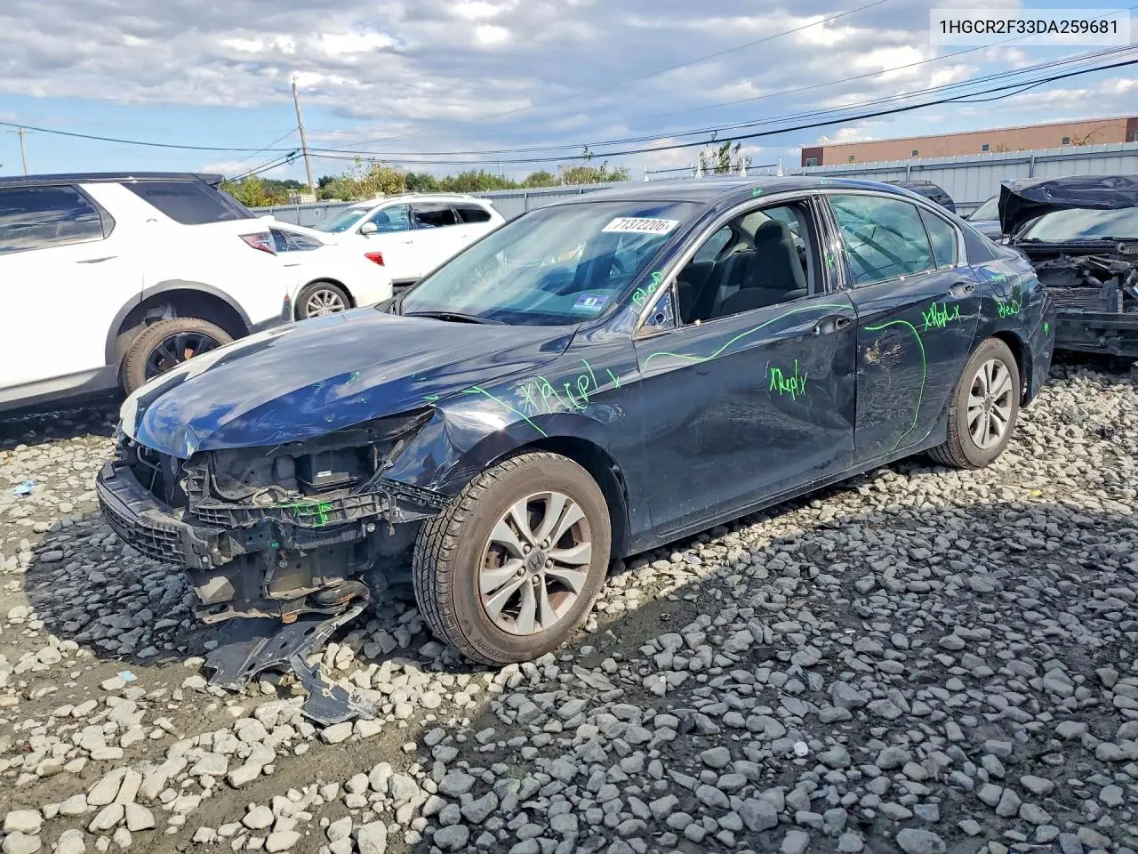 HONDA ACCORD 2013, VIN 1HGCR2F33DA259681