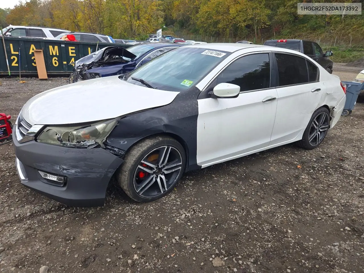 HONDA ACCORD 2013, VIN 1HGCR2F52DA173392