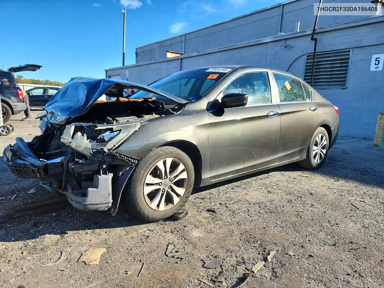 HONDA ACCORD 2013, VIN 1HGCR2F33DA186408