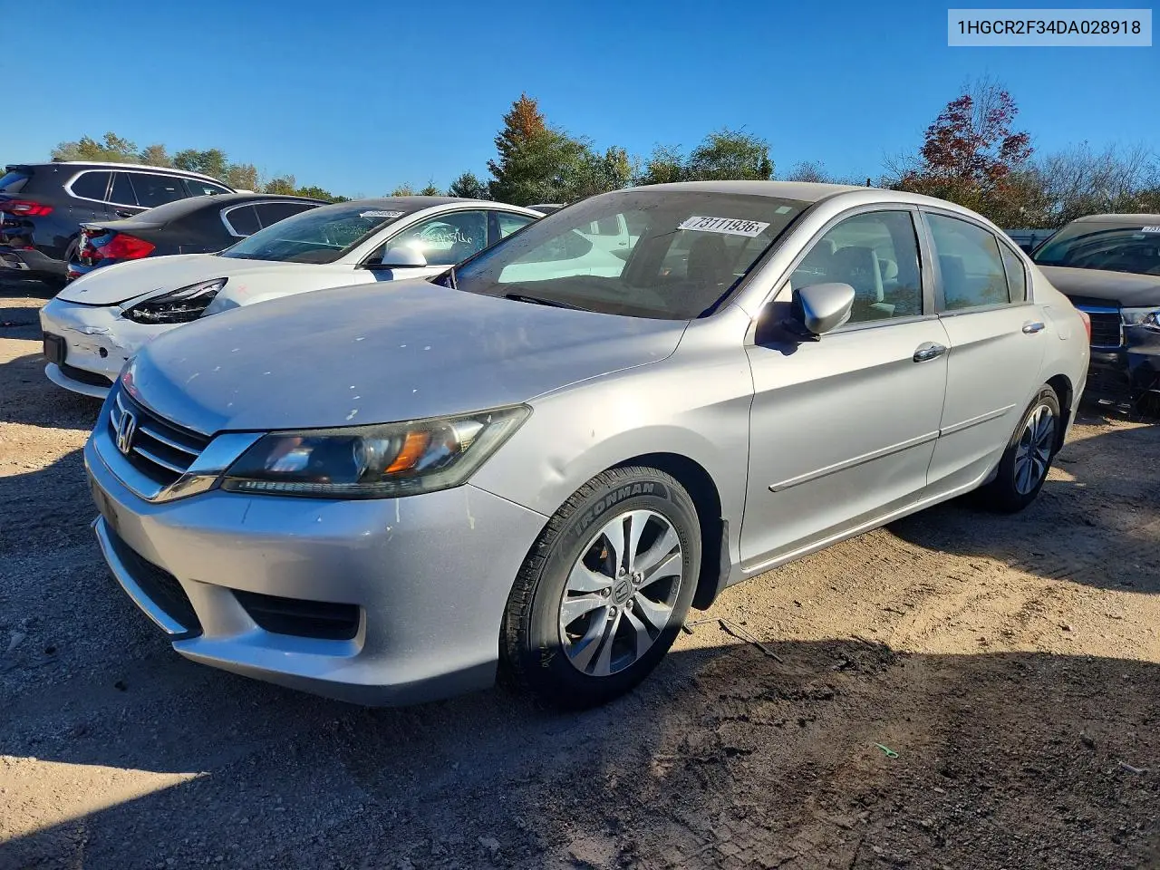HONDA ACCORD 2013, VIN 1HGCR2F34DA028918