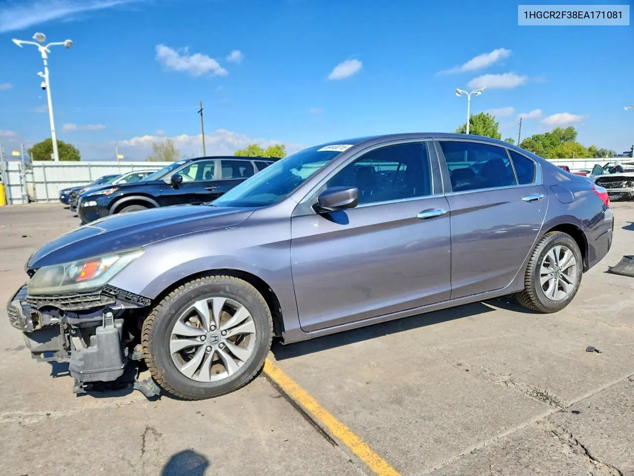 HONDA ACCORD 2014, VIN 1HGCR2F38EA171081