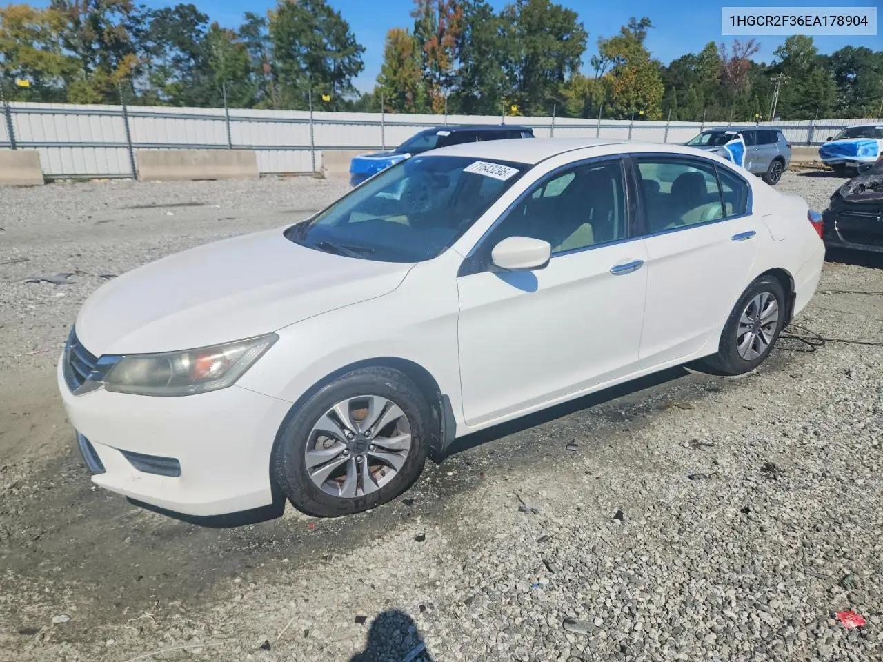 HONDA ACCORD 2014, VIN 1HGCR2F36EA178904