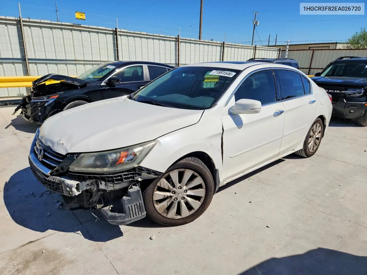 HONDA ACCORD 2014, VIN 1HGCR3F82EA026720