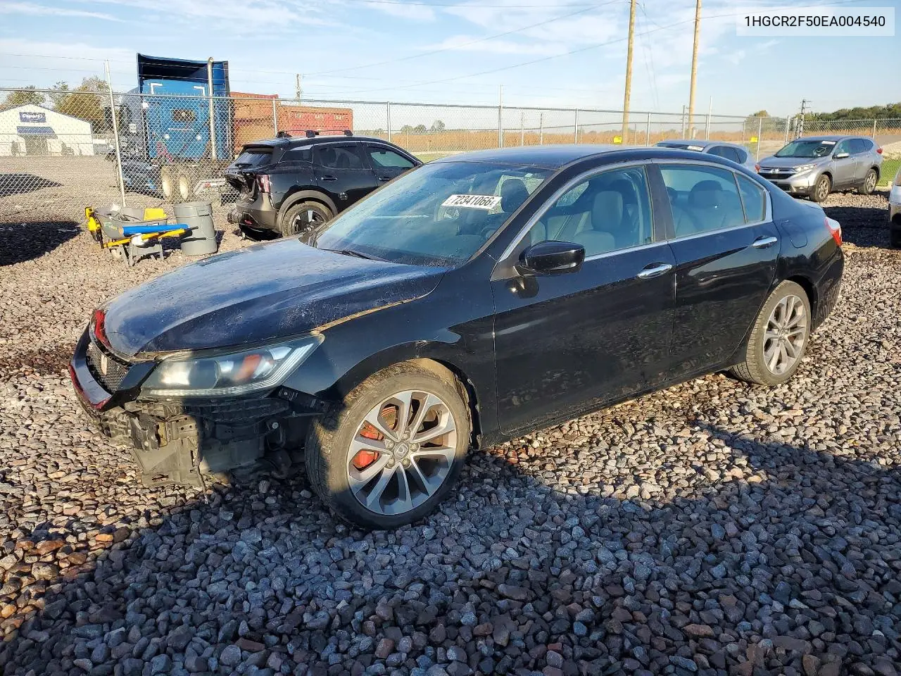 HONDA ACCORD 2014, VIN 1HGCR2F50EA004540