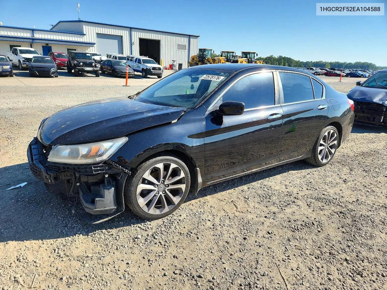HONDA ACCORD 2014, VIN 1HGCR2F52EA104588