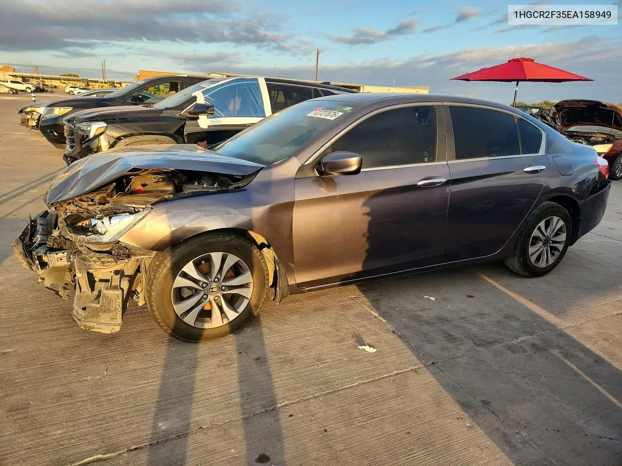 HONDA ACCORD 2014, VIN 1HGCR2F35EA158949
