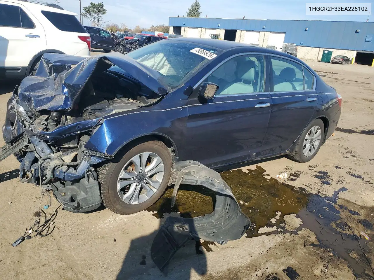 HONDA ACCORD 2014, VIN 1HGCR2F33EA226102