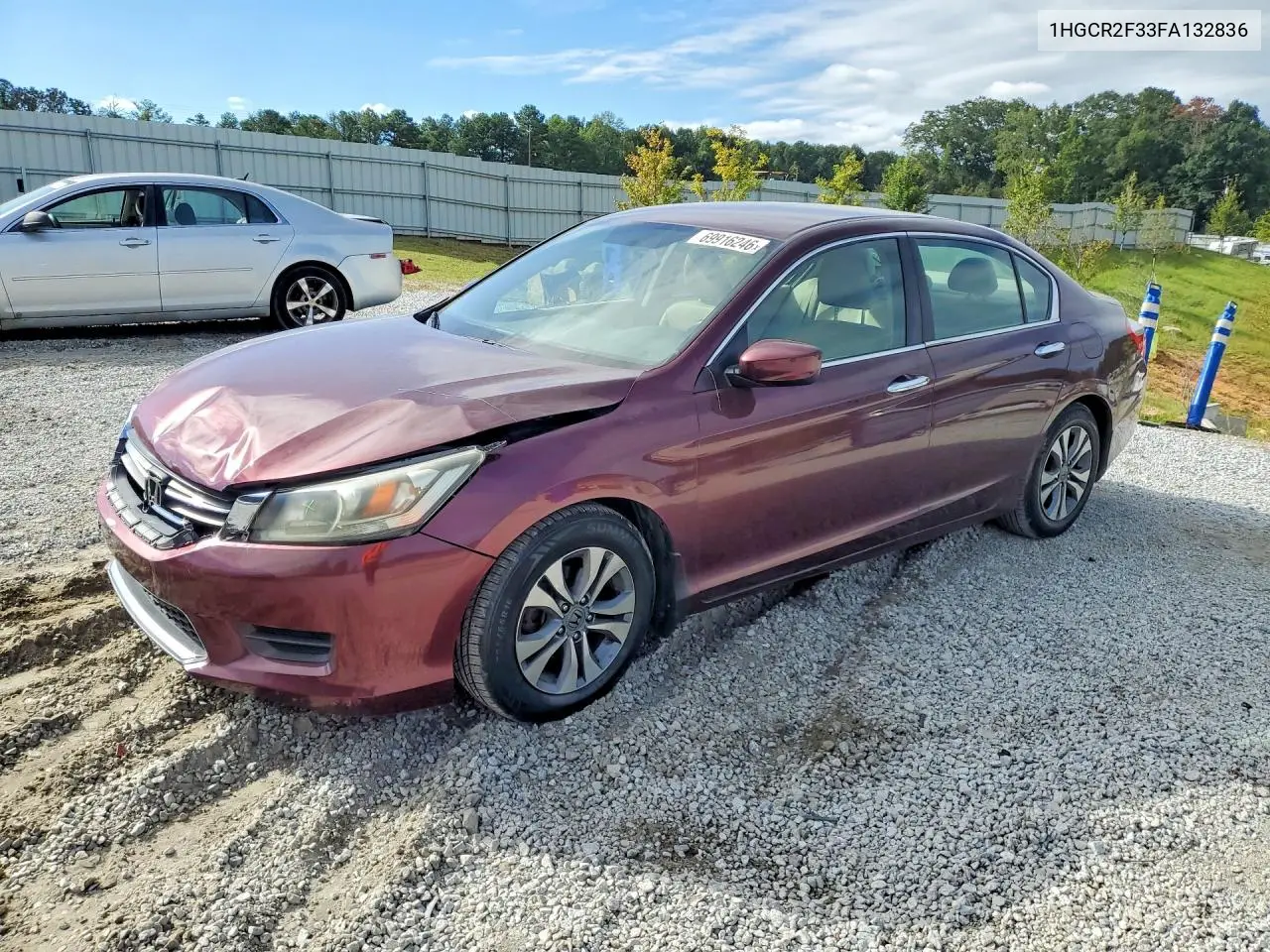 HONDA ACCORD 2015, VIN 1HGCR2F33FA132836