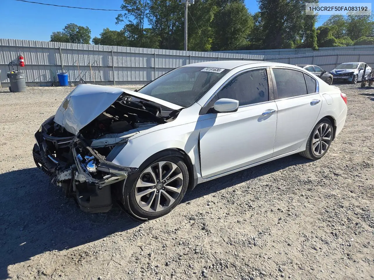 HONDA ACCORD 2015, VIN 1HGCR2F50FA083192