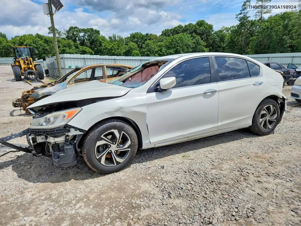HONDA ACCORD 2016, VIN 1HGCR2F39GA198924
