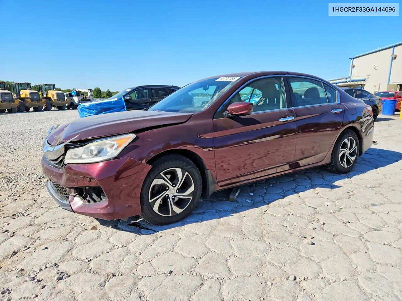 HONDA ACCORD 2016, VIN 1HGCR2F33GA144096