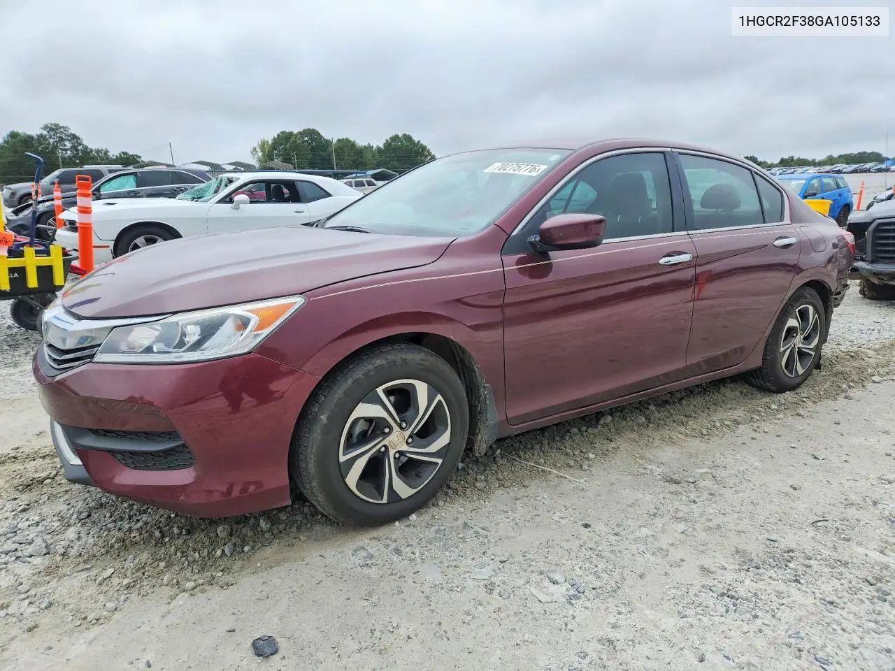 HONDA ACCORD 2016, VIN 1HGCR2F38GA105133