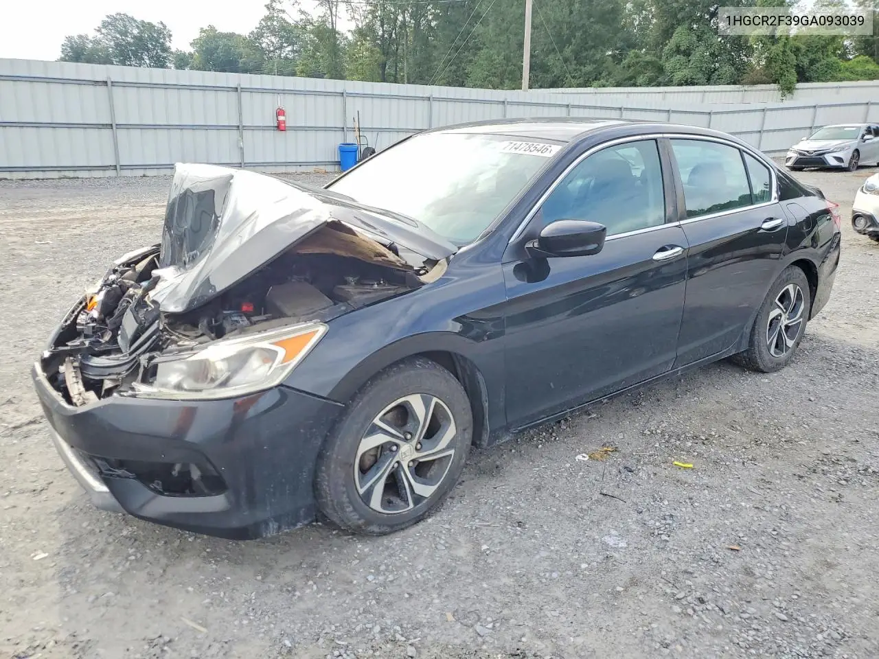 HONDA ACCORD 2016, VIN 1HGCR2F39GA093039
