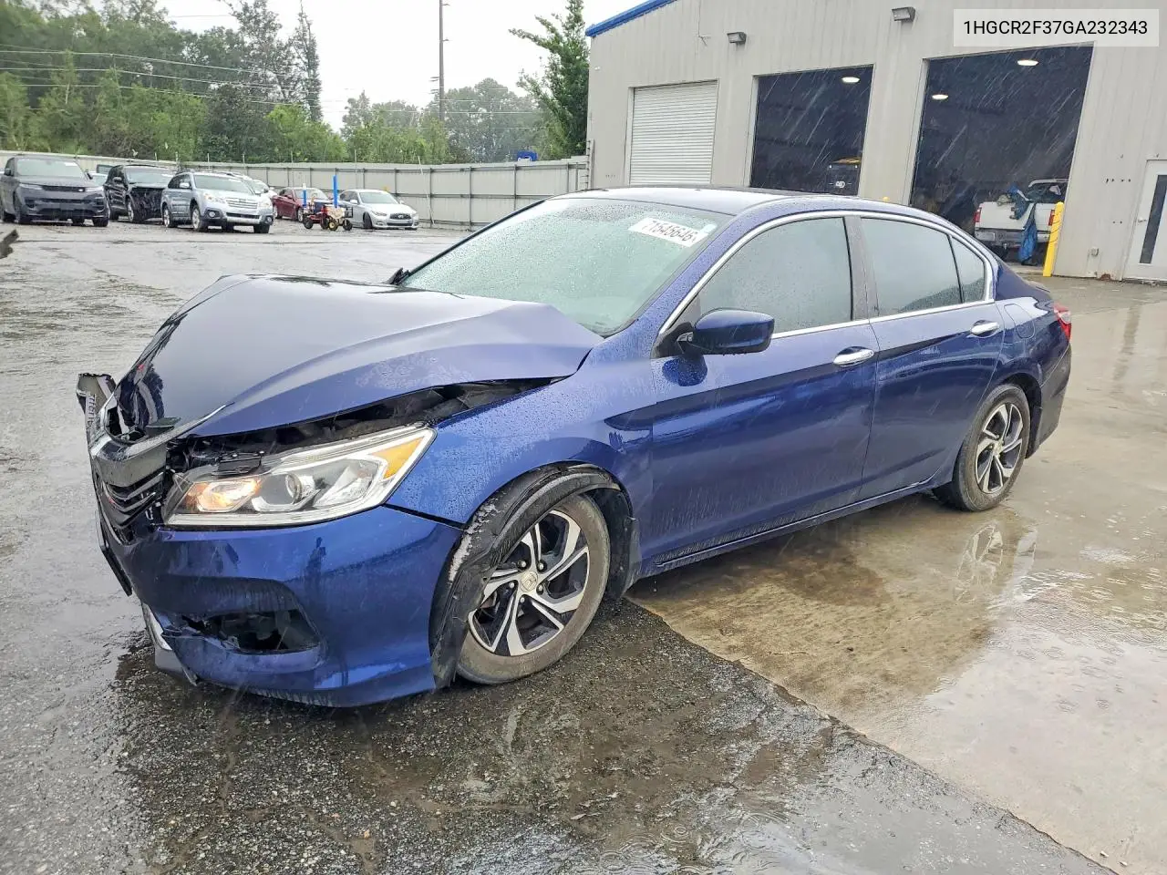 HONDA ACCORD 2016, VIN 1HGCR2F37GA232343
