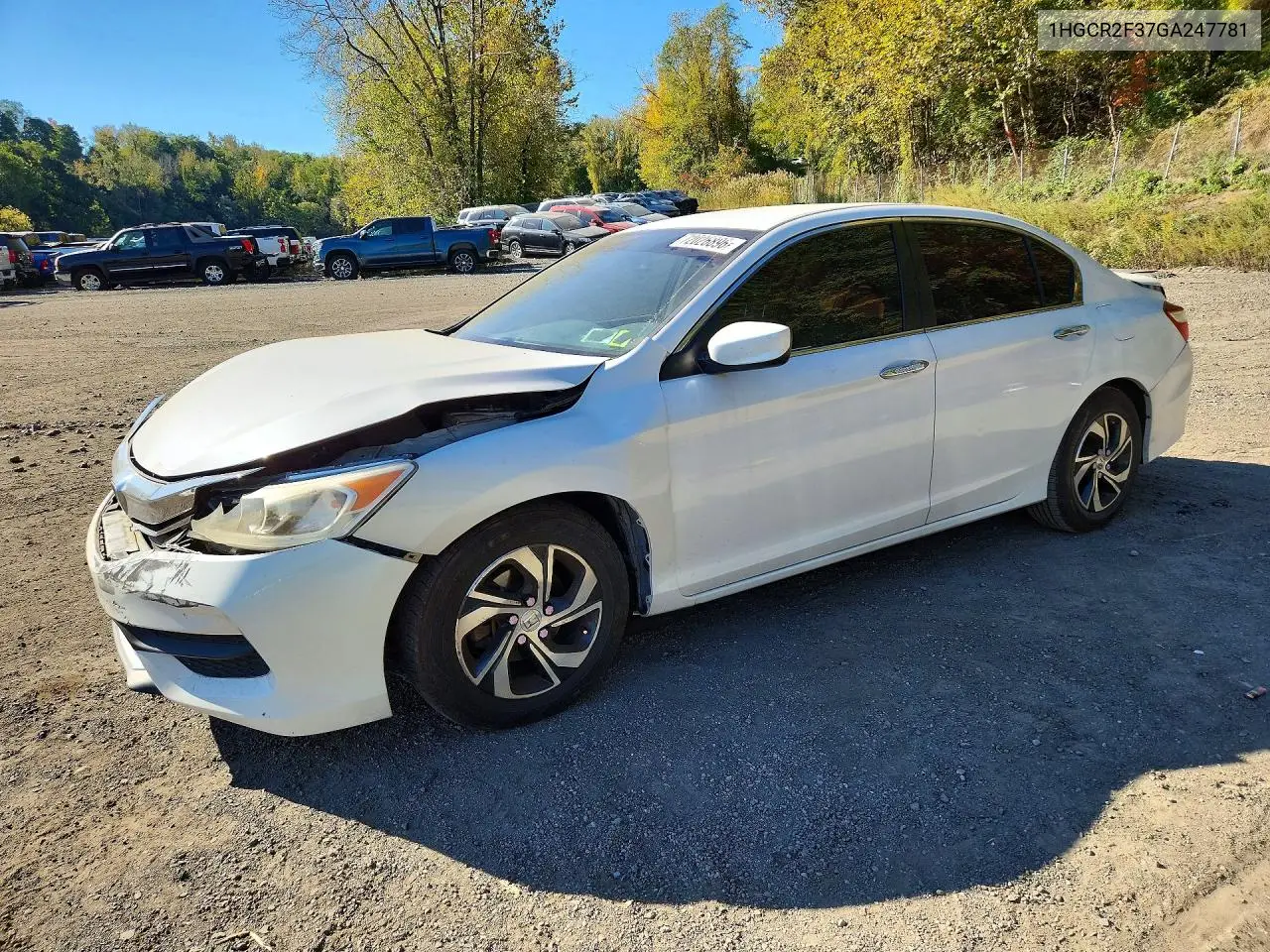 HONDA ACCORD 2016, VIN 1HGCR2F37GA247781