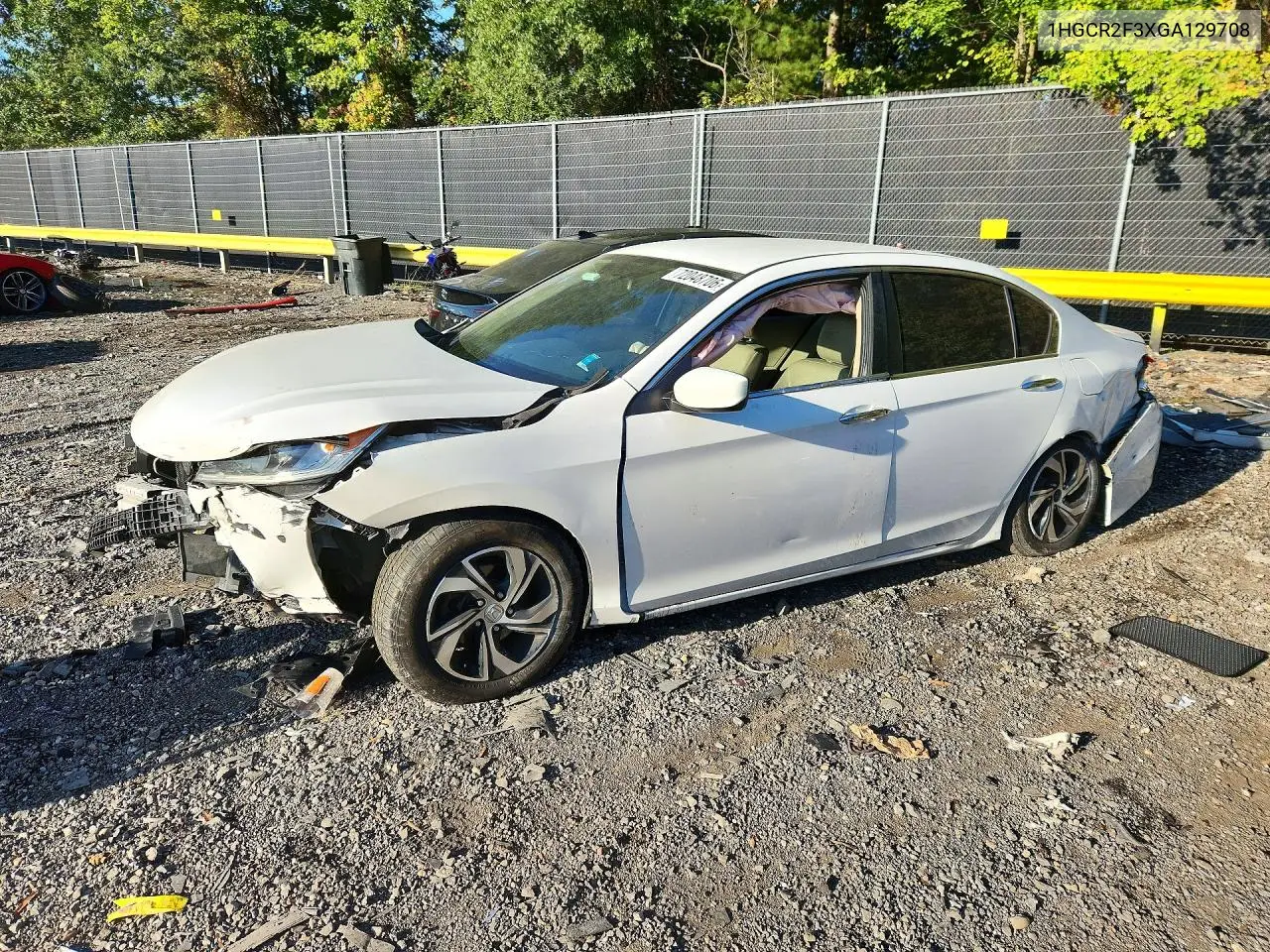 HONDA ACCORD 2016, VIN 1HGCR2F3XGA129708