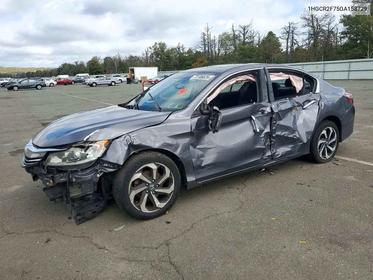 HONDA ACCORD 2016, VIN 1HGCR2F75GA158729