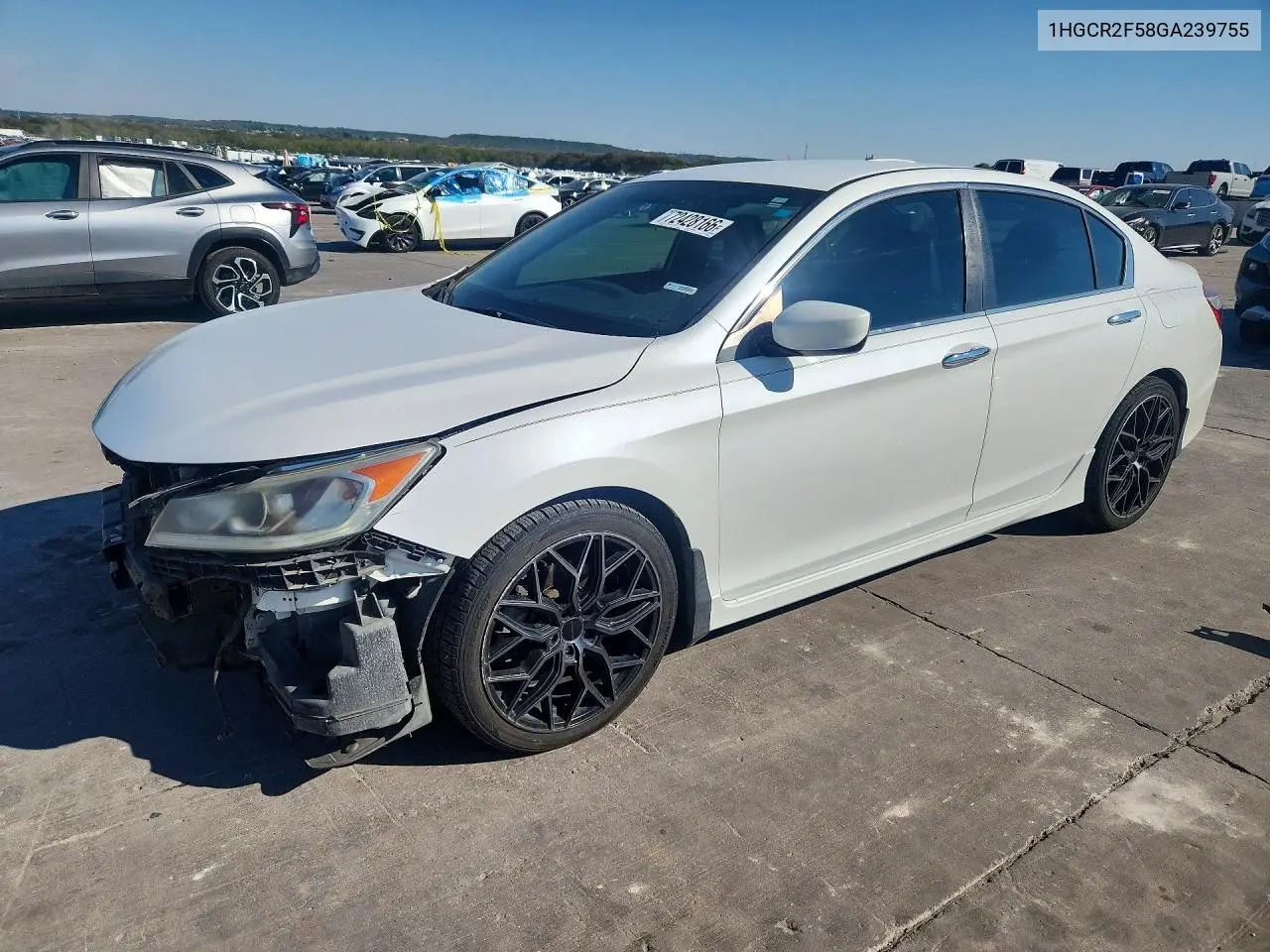 HONDA ACCORD 2016, VIN 1HGCR2F58GA239755