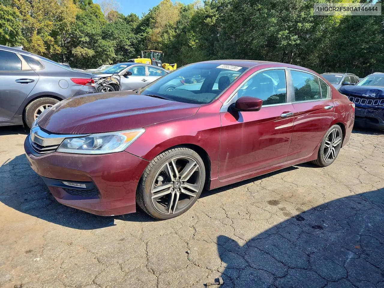 HONDA ACCORD 2016, VIN 1HGCR2F58GA146444