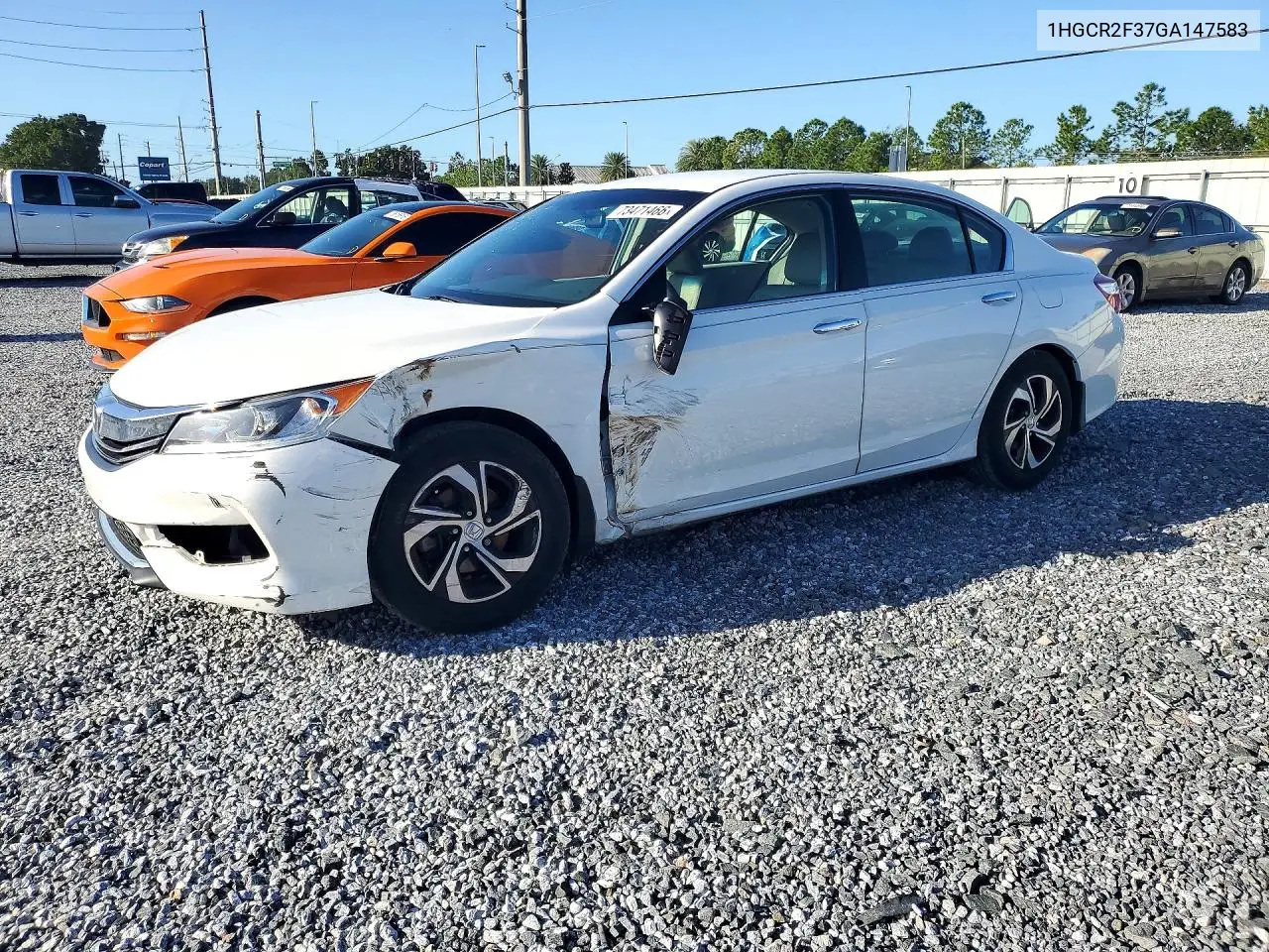 HONDA ACCORD 2016, VIN 1HGCR2F37GA147583