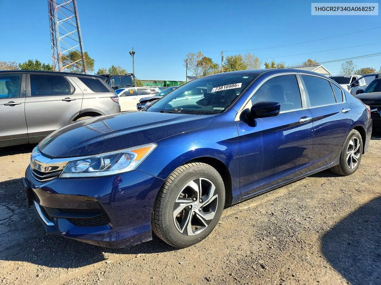 HONDA ACCORD 2016, VIN 1HGCR2F34GA068257