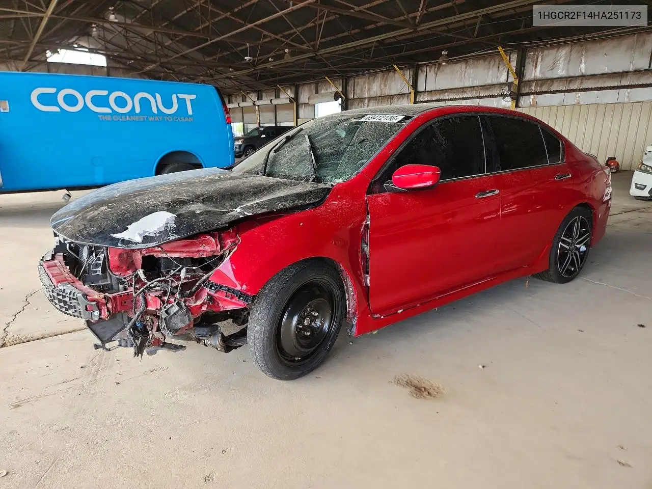 HONDA ACCORD 2017, VIN 1HGCR2F14HA251173