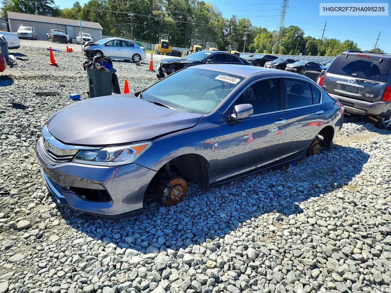 HONDA ACCORD 2017, VIN 1HGCR2F72HA095235