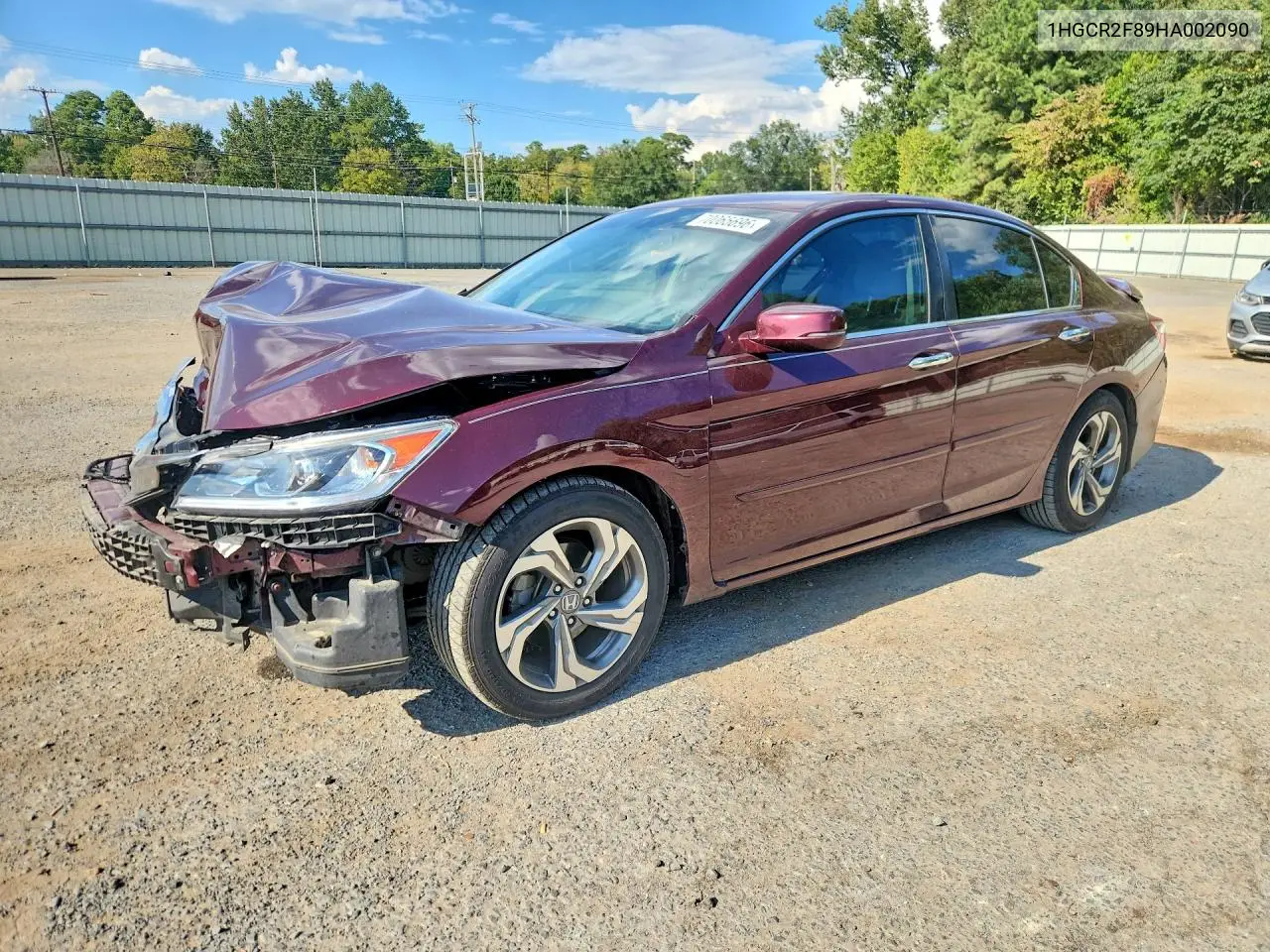 HONDA ACCORD 2017, VIN 1HGCR2F89HA002090