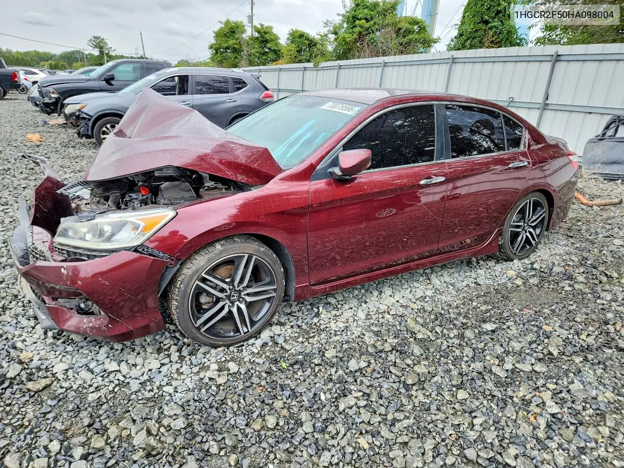 HONDA ACCORD 2017, VIN 1HGCR2F50HA098004