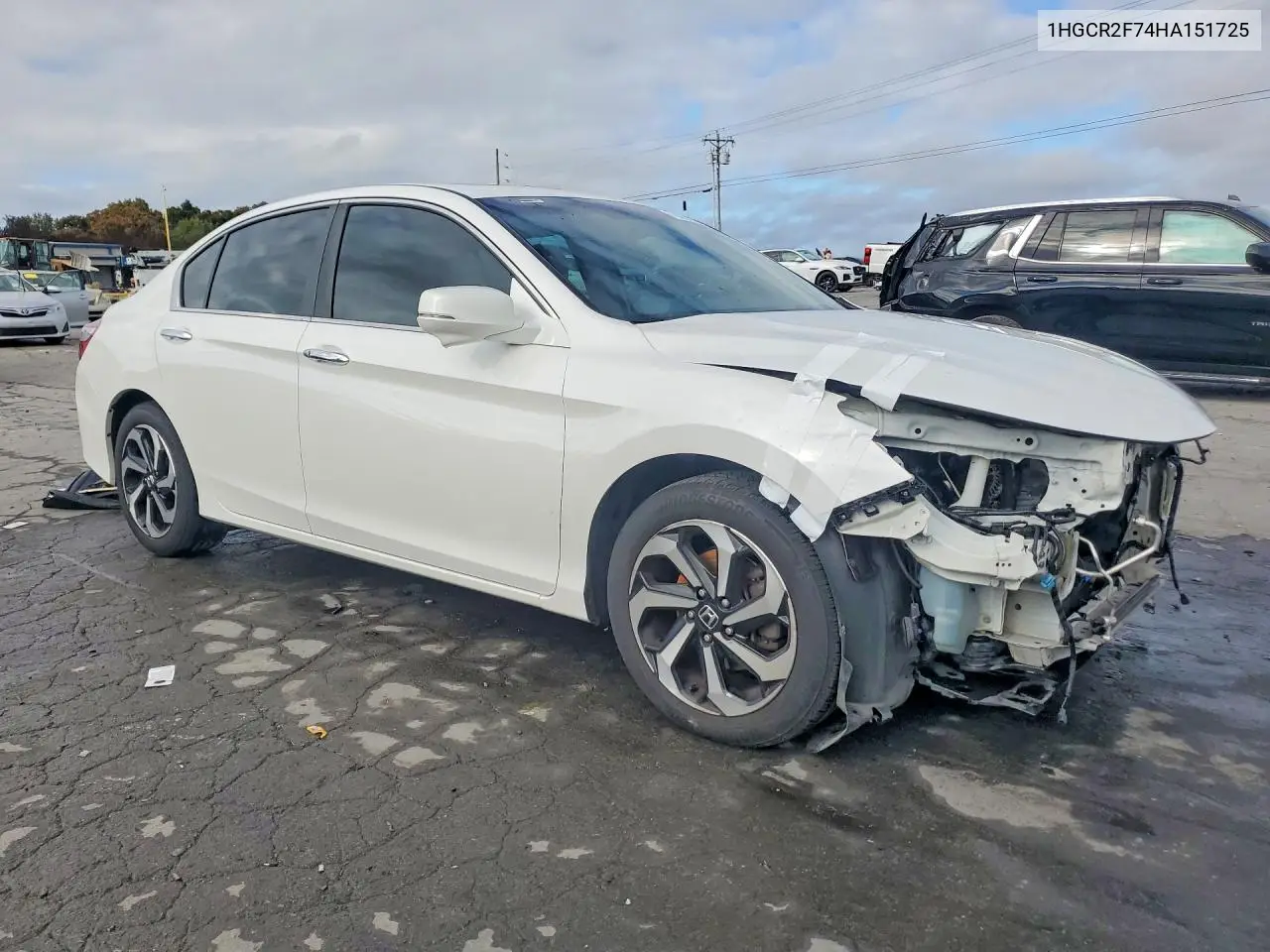 2017 HONDA ACCORD VIN 1HGCR2F74HA151725 — фото 4