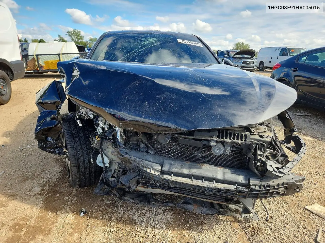 2017 HONDA ACCORD VIN 1HGCR3F91HA005015 — фото 5