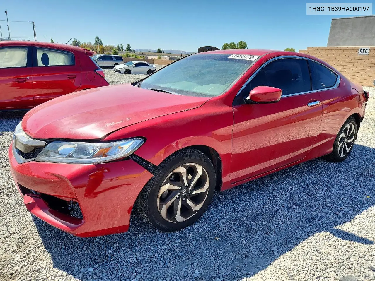 HONDA ACCORD 2017, VIN 1HGCT1B39HA000197