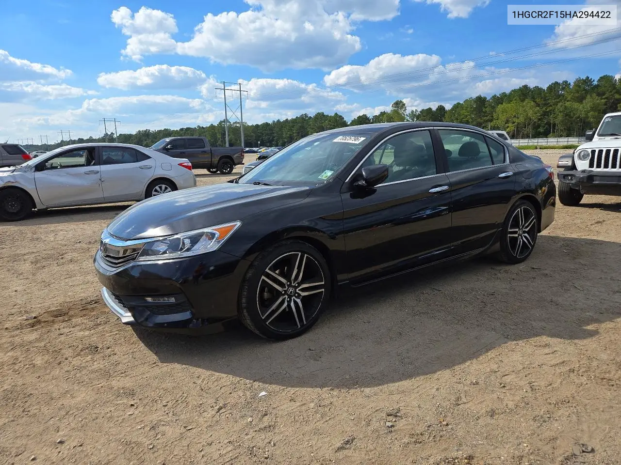 HONDA ACCORD 2017, VIN 1HGCR2F15HA294422