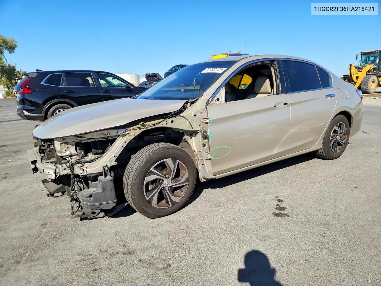 HONDA ACCORD 2017, VIN 1HGCR2F36HA218421