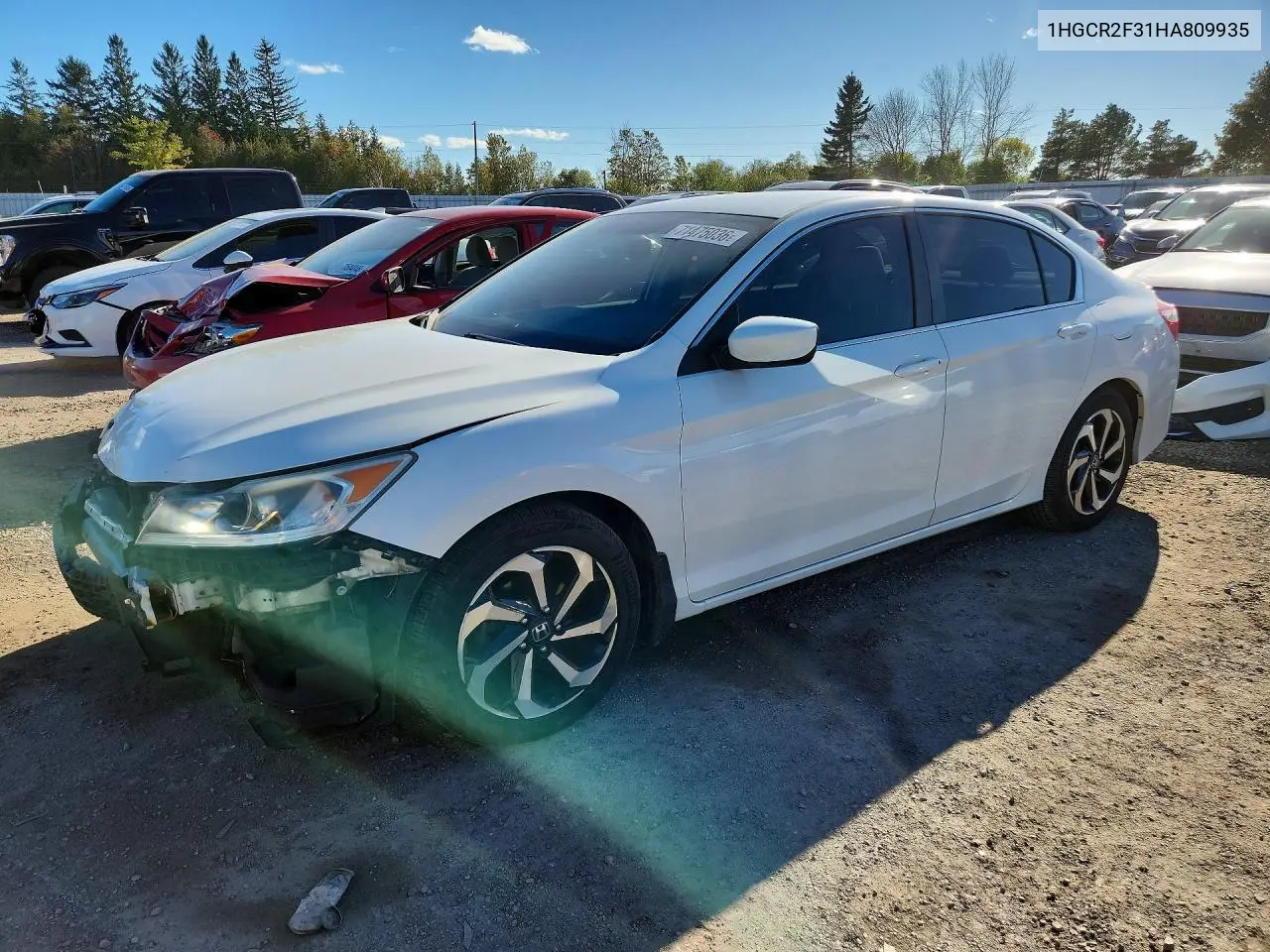 HONDA ACCORD 2017, VIN 1HGCR2F31HA809935