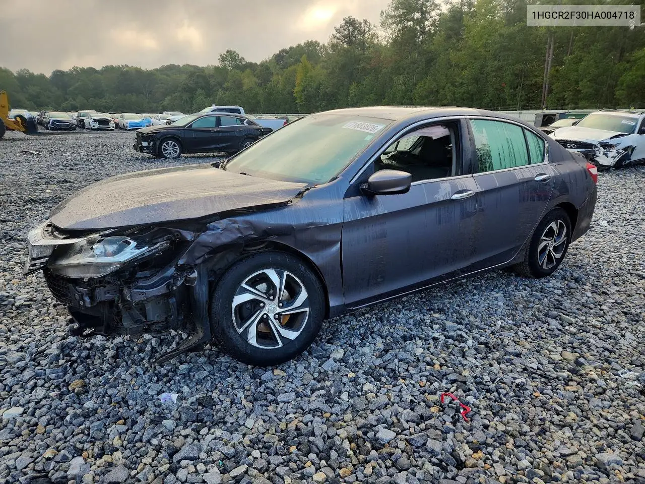 HONDA ACCORD 2017, VIN 1HGCR2F30HA004718