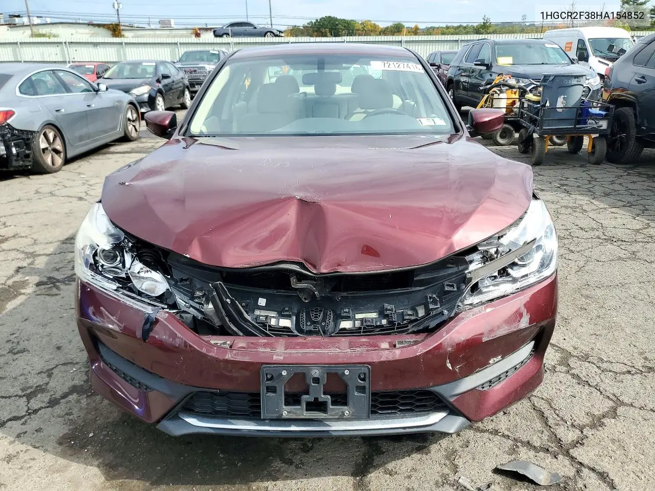 2017 HONDA ACCORD VIN 1HGCR2F38HA154852 — фото 5