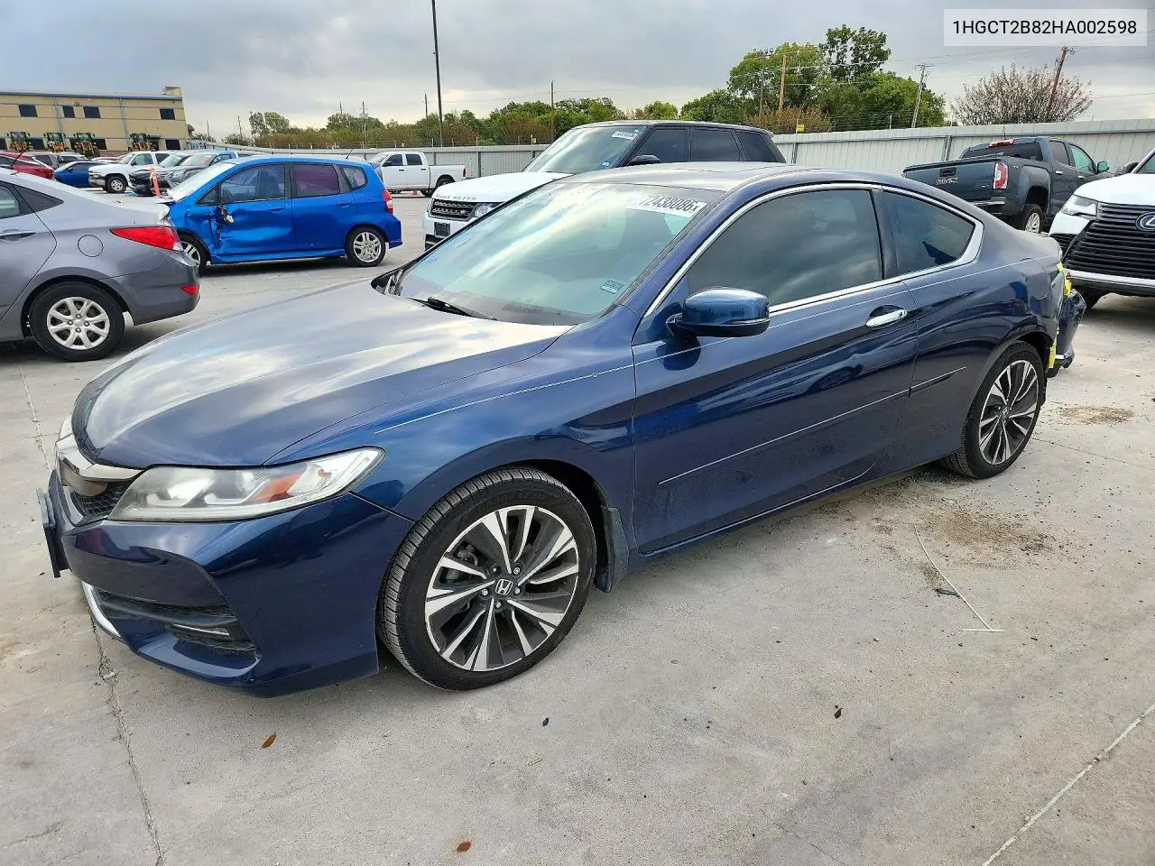 HONDA ACCORD 2017, VIN 1HGCT2B82HA002598
