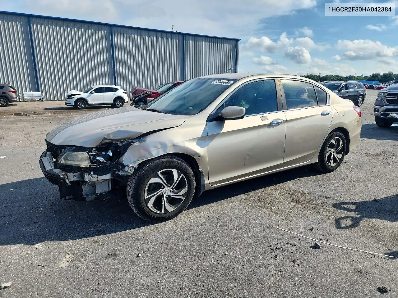 HONDA ACCORD 2017, VIN 1HGCR2F30HA042384