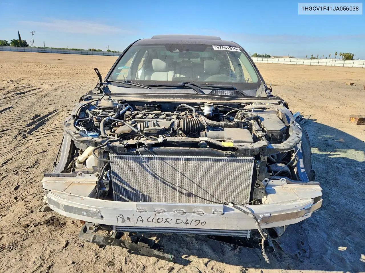 2018 HONDA ACCORD VIN 1HGCV1F41JA056038 — фото 5