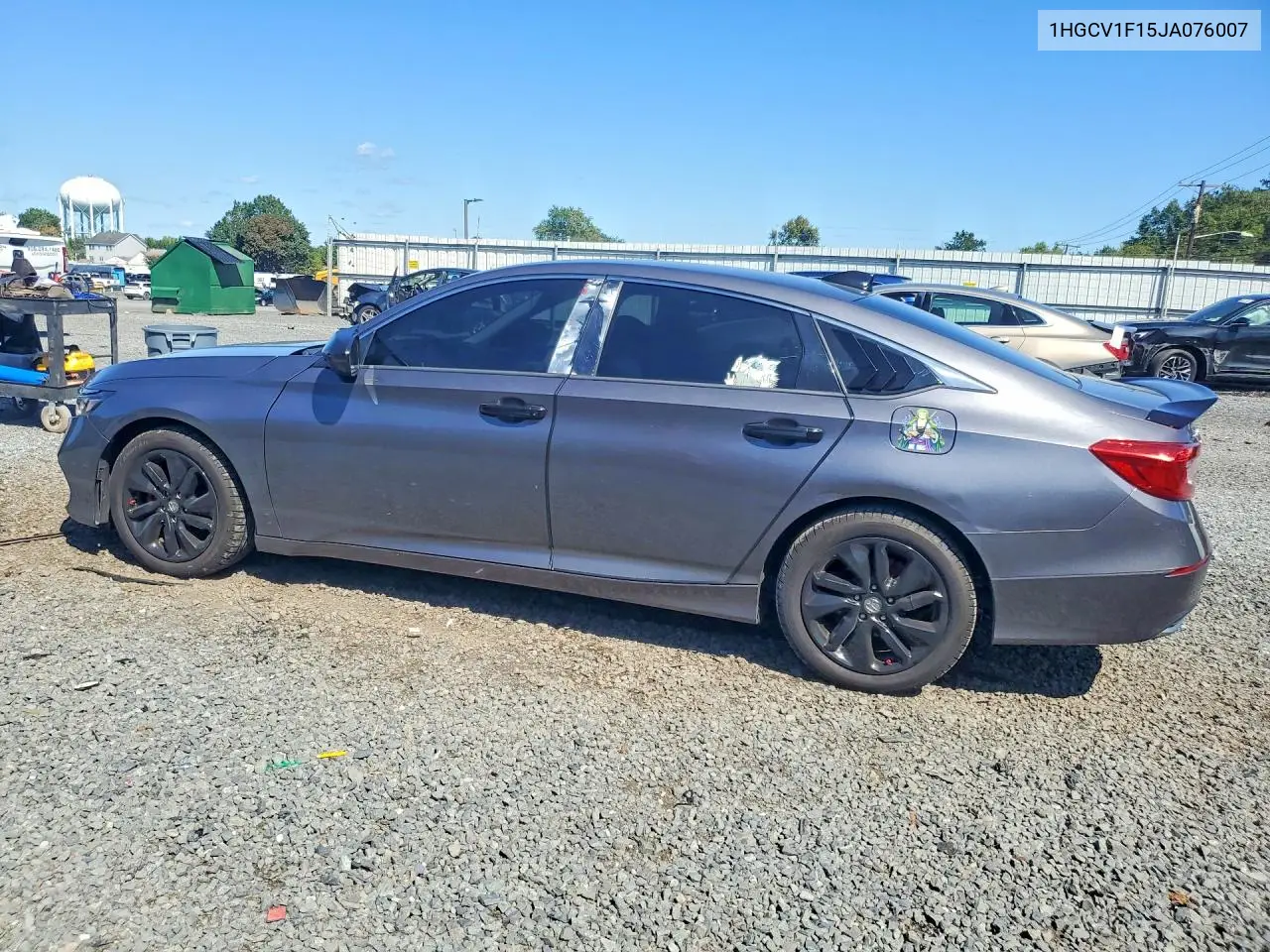 2018 HONDA ACCORD VIN 1HGCV1F15JA076007 — фото 2
