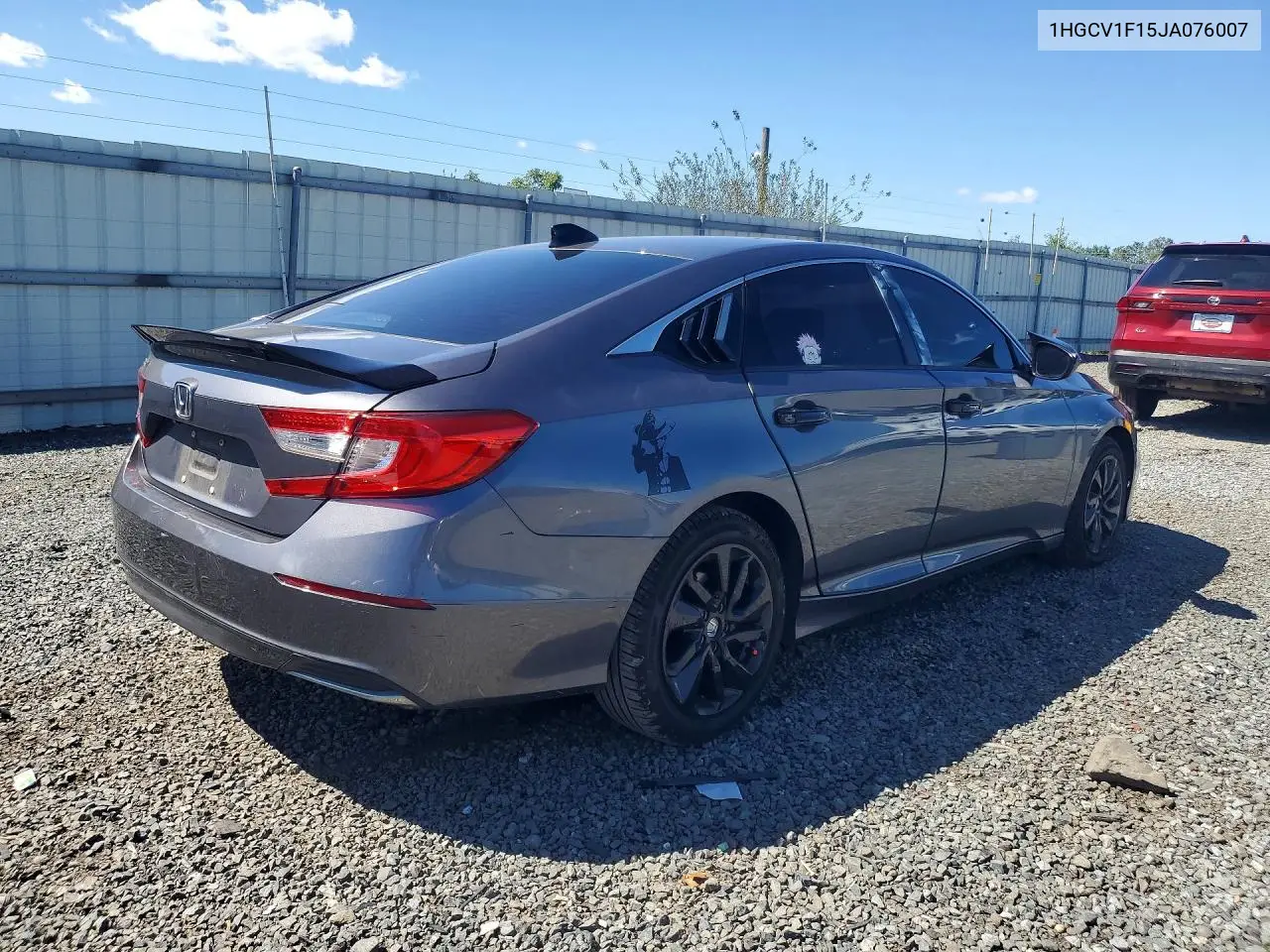 2018 HONDA ACCORD VIN 1HGCV1F15JA076007 — фото 3